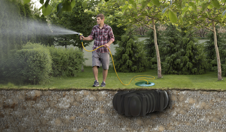Gartenbewässerung mit Regenwasser